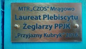 Przyjazny Kubryk - Nagroda Zeglarzy PPJK dla MTR Czos